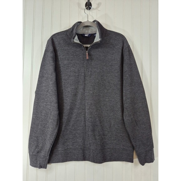 Lands' End Other - Lands End Mens Quarter Zip Pullover Sweater Gray Heather L 42-44 Cotton Blend